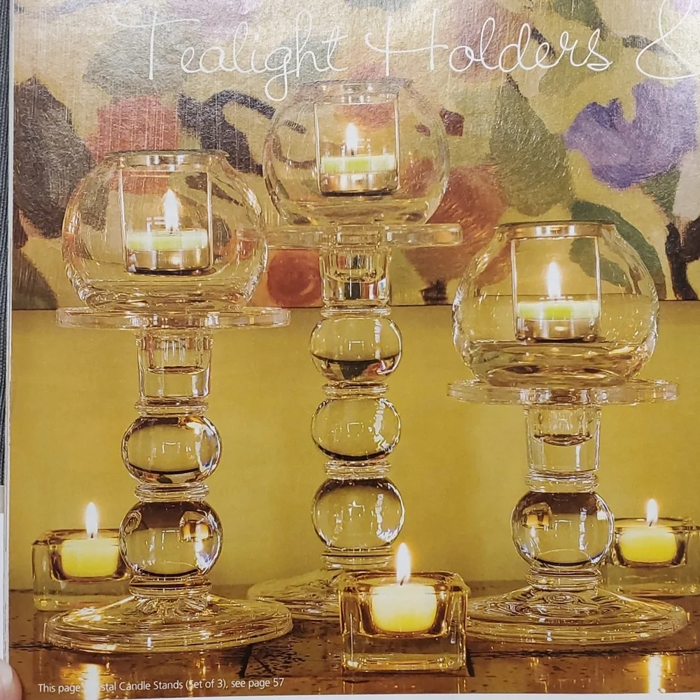 Crystal‎ Candle Stands set of 3 from Gold Canyon